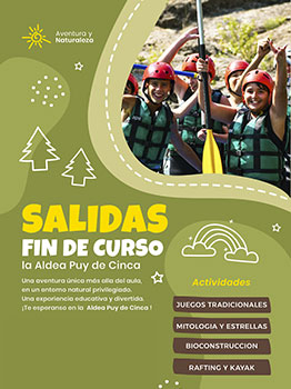 VIAJES ESCOLARES ALDEA PUY DE CINCA 2023